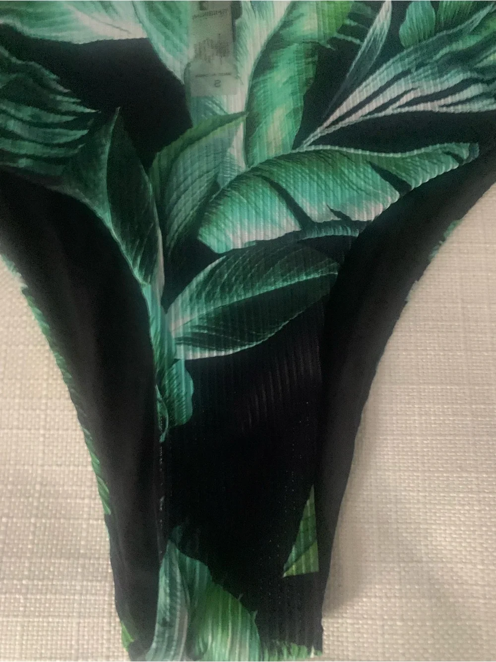 Fashion Nova Green Tropical Leaf Cutout Bikini Set